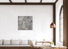 Load image into Gallery viewer, "My Country (Utopia)" Aboriginal art by Janet Golder Kngwarreye - gallery view, 93cm x 89cm
