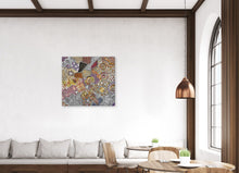 Load image into Gallery viewer, "My Country (Utopia)" by Janet Golder Kngwarreye styled in modern dining room - original Aboriginal painting, 97cm x 86cm

