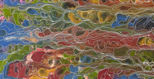 Load image into Gallery viewer, "Pantu (Salt Lake)" by Janice Stanley - detail view of Aboriginal painting, 143cm x 75cm
