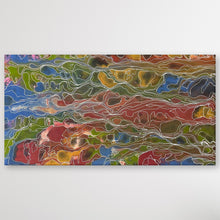 Load image into Gallery viewer, "Pantu (Salt Lake)" original Aboriginal painting by Janice Stanley, 143cm x 75cm - authentic Indigenous Australian artwork
