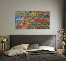 Load image into Gallery viewer, "Pantu (Salt Lake)" by Janice Stanley - wall display view, authentic Indigenous Australian artwork
