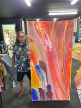 Load image into Gallery viewer, &quot;Pantu (Salt Lake)&quot; Janice Stanley 91cm x 183cm

