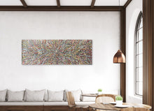 Load image into Gallery viewer, "Bush Medicine Leaves" by Jeannie Petyarre (Pitjara) - wall display view showing scale of Aboriginal painting
