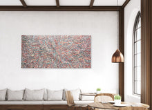 Load image into Gallery viewer, "Bush Medicine Leaves" by Jeannie Petyarre (Pitjara) displayed on wall - original Aboriginal painting, 200cm x 94cm
