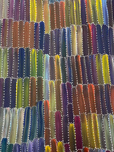 Load image into Gallery viewer, Aboriginal art on canvas by Jeannie Mills Pwerle layered brush strokes and detailed dot painting
