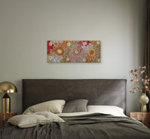 Load image into Gallery viewer, "Women Dreaming" by Julieanne Turner Nungurrayi - detail view of Aboriginal painting, 98cm x 40cm
