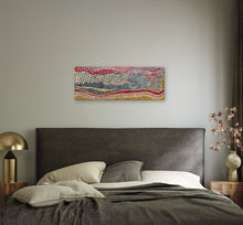Load image into Gallery viewer, "My Country" Aboriginal art by Julieanne Turner Nungurrayi displayed in gallery setting
