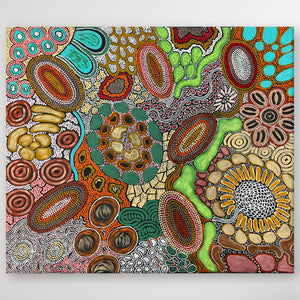 "Budgerigar Dreaming Story" Julieanne Turner Nungurrayi 111cm x 95cm
