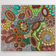 Load image into Gallery viewer, "Budgerigar Dreaming Story" original Aboriginal painting by Julieanne Turner Nungurrayi, 111cm x 95cm - authentic Indigenous Australian artwork
