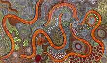 Load image into Gallery viewer, "My Country" Aboriginal art by Julieanne Turner Nungurrayi - close-up detail, 116cm x 70cm
