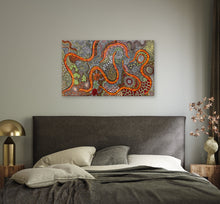 Load image into Gallery viewer, "My Country" Aboriginal painting by Julieanne Turner Nungurrayi displayed in modern room setting

