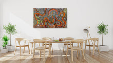 Load image into Gallery viewer, "My Country" by Julieanne Turner Nungurrayi - alternate wall display view
