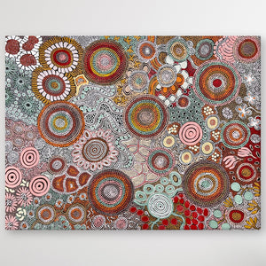 "Budgerigar & Bush Tucker Story" Julieanne Turner Nungurrayi 129cm x 98cm