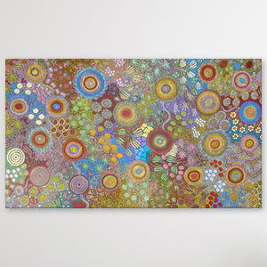 "Budgerigar Dreaming & Bush Tucker Story" Julieanne Nungurrayi Turner 197cm x 115cm