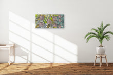 Load image into Gallery viewer, "Wild Acacia Seeds" Aboriginal painting by Julieanne Turner Nungurrayi displayed in modern room setting
