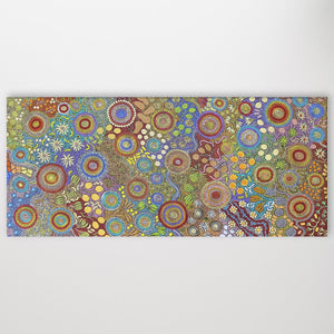 "Budgerigar & Bush Tucker" Julieanne Nungurrayi Turner 195cm x 89cm