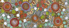 Load image into Gallery viewer, "Budgerigar Dreaming Story" by Julieanne Turner Nungurrayi - detail view of Aboriginal painting, 97cm x 40cm
