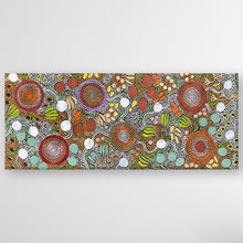 Load image into Gallery viewer, "Budgerigar Dreaming Story" original Aboriginal painting by Julieanne Turner Nungurrayi, 97cm x 40cm - authentic Indigenous Australian artwork

