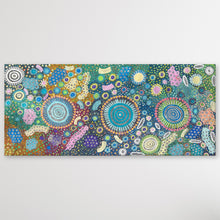 Load image into Gallery viewer, "My Country" original Aboriginal painting by June Bird, 200cm x 95cm - authentic Indigenous Australian artwork
