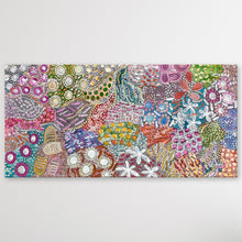 Load image into Gallery viewer, "Awelye" original Aboriginal painting by Karen Bird Ngale, 207cm x 104cm - authentic Indigenous Australian artwork
