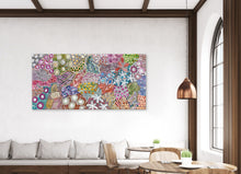 Load image into Gallery viewer, "Awelye" Aboriginal painting by Karen Bird Ngale displayed in modern room setting
