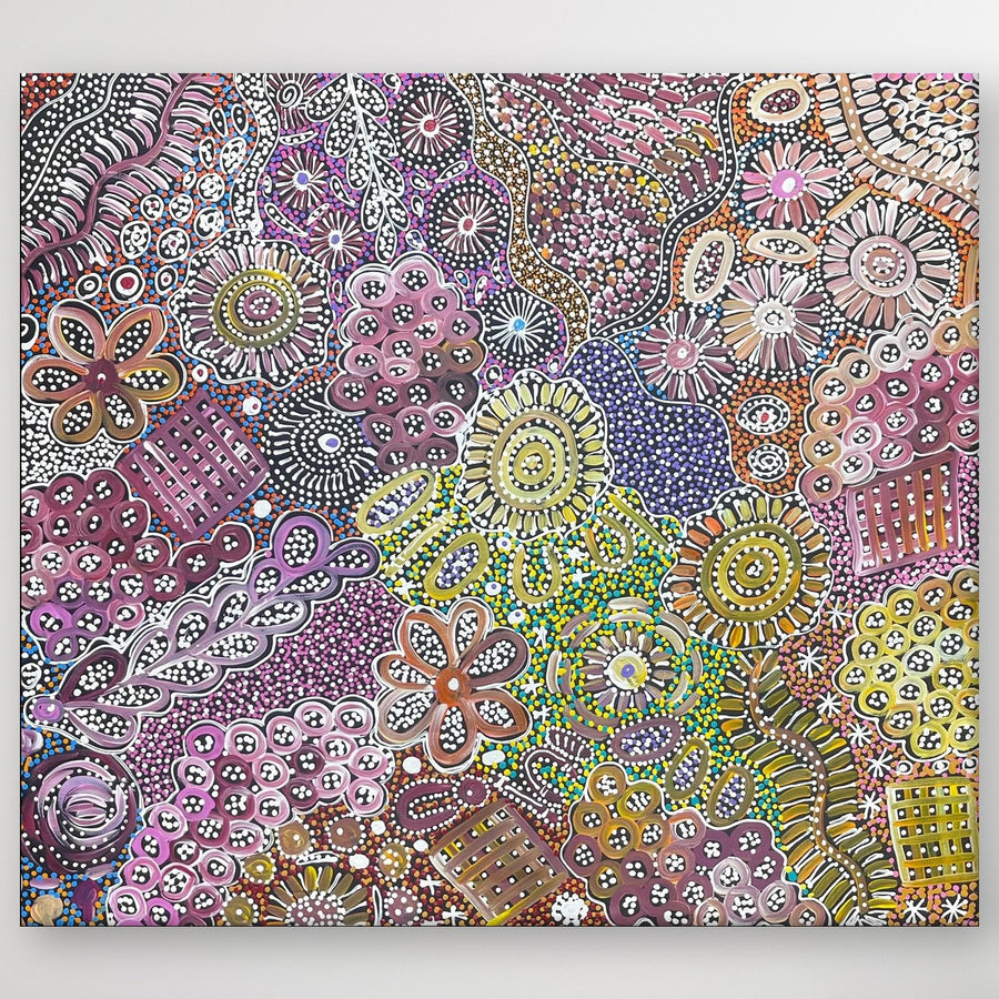 "My Country" original Aboriginal painting by Katrina Bird, 100cm x 89cm - authentic Indigenous Australian artwork