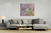 Load image into Gallery viewer, "My Country" by Katrina Bird displayed on wall - original Aboriginal painting, 100cm x 89cm
