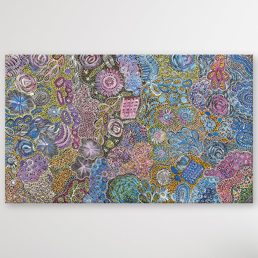 "My Country" original Aboriginal painting by Katrina Bird, 150cm x 90cm - authentic Indigenous Australian artwork