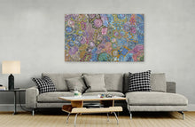 Load image into Gallery viewer, "My Country" by Katrina Bird displayed on wall - original Aboriginal painting, 150cm x 90cm

