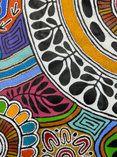 Load image into Gallery viewer, Sacred Lake MacDonald site symbolism in Debra Nangala McDonald&#39;s &#39;Women&#39;s Body Paint&#39; - Central Desert ceremonial geography
