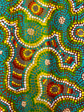 Load image into Gallery viewer, Discover Seven Sisters by Marceena Jack, an authentic Aboriginal artwork measuring 61cm x 58cm. A beautiful Indigenous painting sharing the rich cultural story of the Seven Sisters Dreaming.
