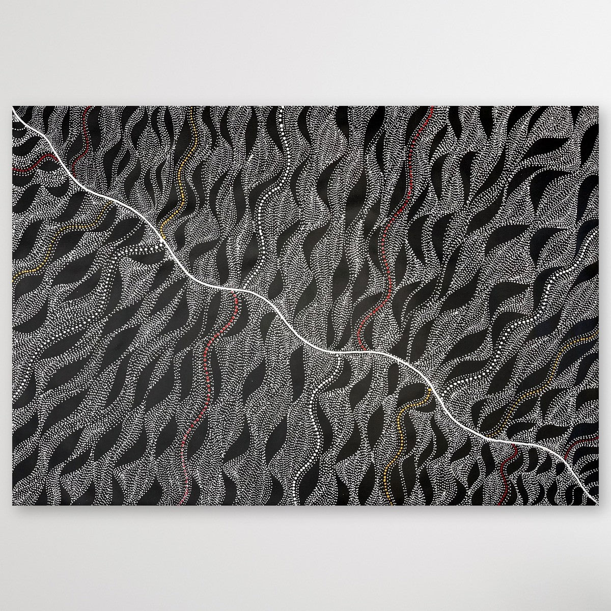 "Seed Dreaming" original Aboriginal painting by Marshall Jangala Robertson, 171cm x 121cm - authentic Indigenous Australian artwork