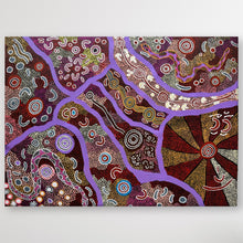 Load image into Gallery viewer, "Seven Stories" original Aboriginal painting by Maureen Nampijinpa Hudson, 122cm x 90cm - authentic Indigenous Australian artwork
