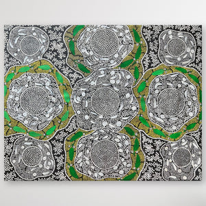 "Bush Banana / Bush Tucker" Maureen Nampijinpa Hudson 127cm x 100cm