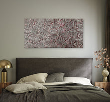 Load image into Gallery viewer, "My Country" Aboriginal painting by Maureen Nampijinpa Hudson displayed in modern room setting
