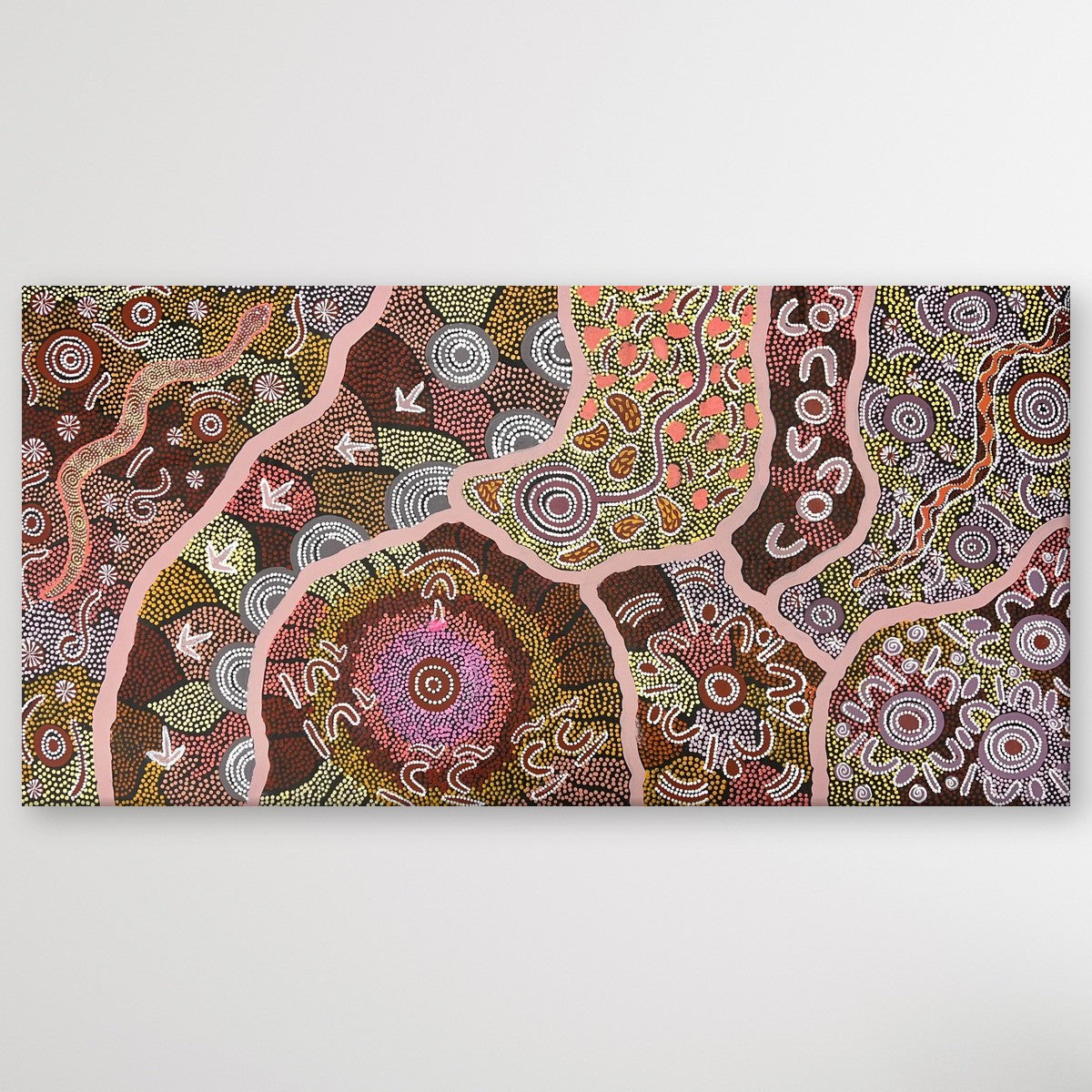 "Fire Dreaming" Maureen Nampijinpa Hudson 151cm x 75cm