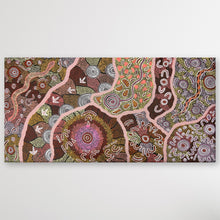 Load image into Gallery viewer, "Fire Dreaming" original Aboriginal painting by Maureen Nampijinpa Hudson, 151cm x 75cm - authentic Indigenous Australian artwork
