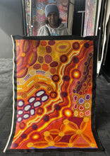 Load image into Gallery viewer, "Wanampi Tjukurpa (Piltati)" Megan Lyons 145cm x 100cm artist photo in Art by Farquhar gallery
