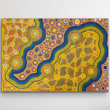 Load image into Gallery viewer, "Wanampi Tjukurpa (Piltati)" original Aboriginal painting by Megan Lyons, 87cm x 60cm - authentic Indigenous Australian artwork
