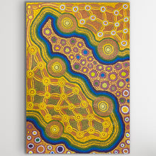 Load image into Gallery viewer, "Wanampi Tjukurpa (Piltati)" original Aboriginal painting by Megan Lyons, 87cm x 60cm - authentic Indigenous Australian artwork
