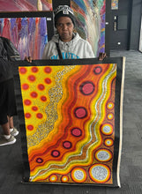 Load image into Gallery viewer, "Wanampi Tjukurpa (Piltati)" original Aboriginal painting by Megan Lyons, 116cm x 80cm - authentic Indigenous Australian artwork

