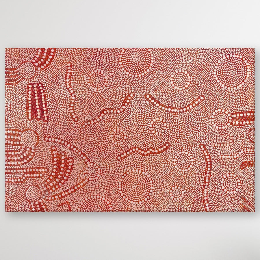 "Bush Onion" Nancy Martin Napangarti 120cm x 79cm, original Aboriginal painting