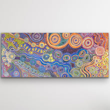 Load image into Gallery viewer, "Piltati Tjukurpa" collaborative Aboriginal painting by Rhoda Tjitayi and Susan Umatji Tjitayi, 202cm x 88cm
