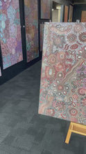Load and play video in Gallery viewer, "Bush Flowers" Bernadine Johnson Kemarre 130cm x 102cm
