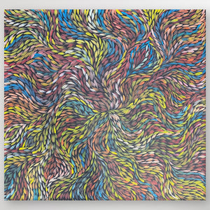 "Bush Medicine Leaves" Rachael Nambula 95cm x 90cm