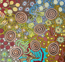 Load image into Gallery viewer, Colorful central desert artwork with patterns and shapes
