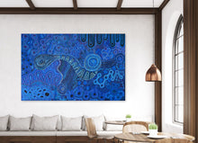 Load image into Gallery viewer, "Mamungari-Nya" by Renae Nakamarra Nelson - wall display view of original Aboriginal artwork
