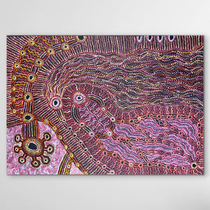 "Rainbow Serpent (Wanampi)" Debra Umala 118cm x 83cm