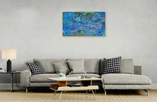 Load image into Gallery viewer, "Piltati Tjukurpa" by Rhoda Tjitayi styled in modern dining room - original Aboriginal painting, 100cm x 60cm

