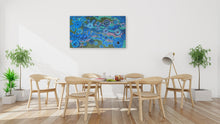 Load image into Gallery viewer, "Piltati Tjukurpa" by Rhoda Tjitayi in contemporary bedroom setting - original Aboriginal painting, 100cm x 60cm
